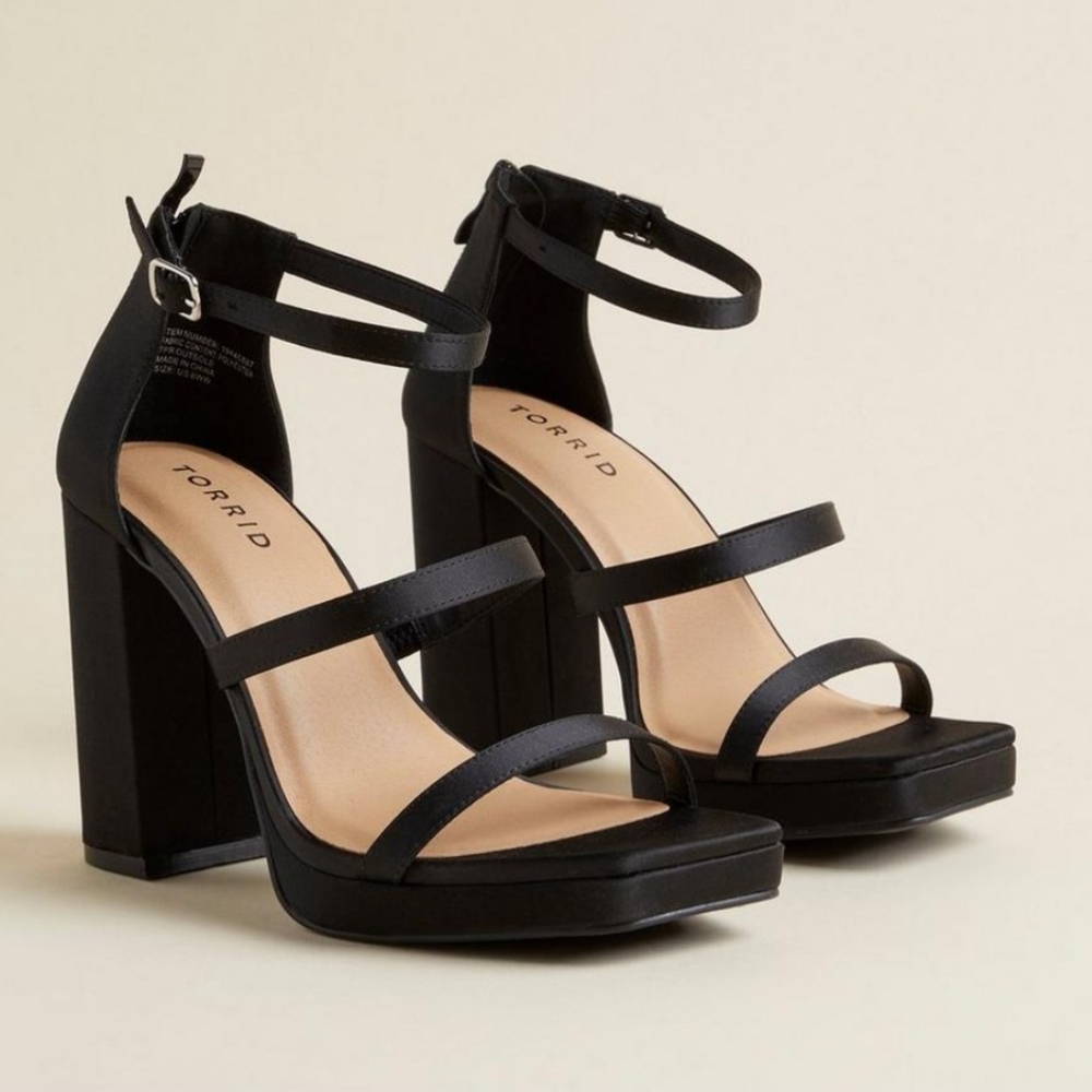 Torrid Wide Three Strap Platform Sandals